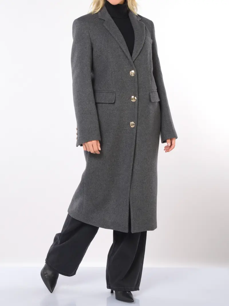 cappotto da donna Liu Jo Slim Fit in lana Grigio