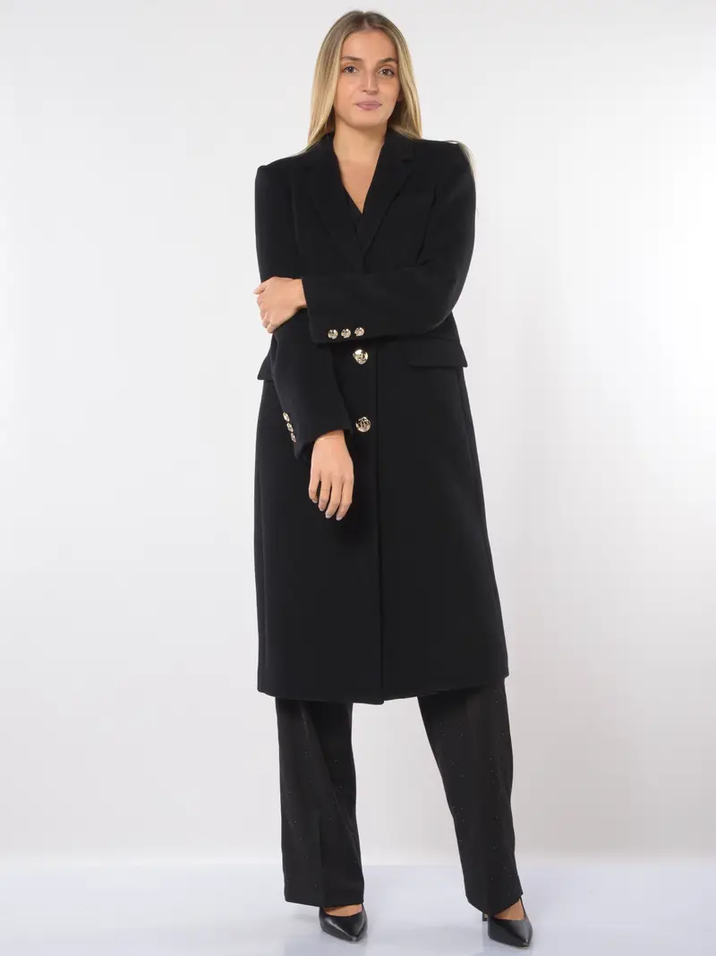 cappotto da donna Liu Jo Slim Fit in lana NERO miniatura 2