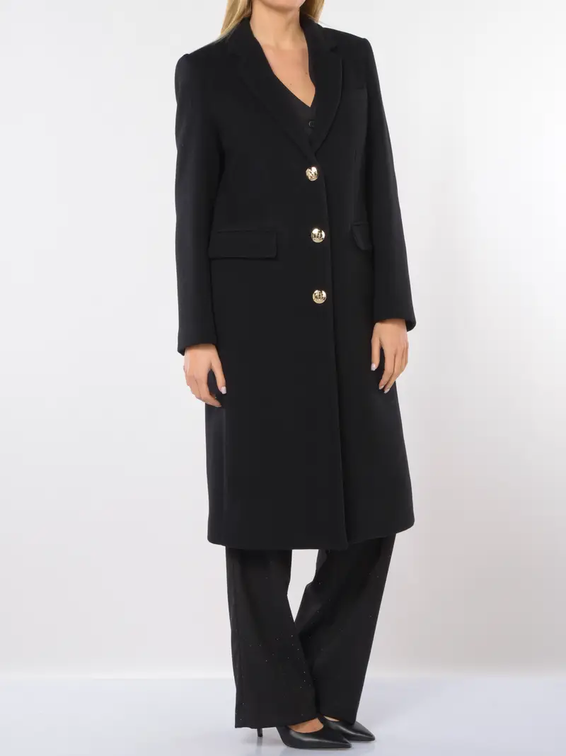 cappotto da donna Liu Jo Slim Fit in lana NERO