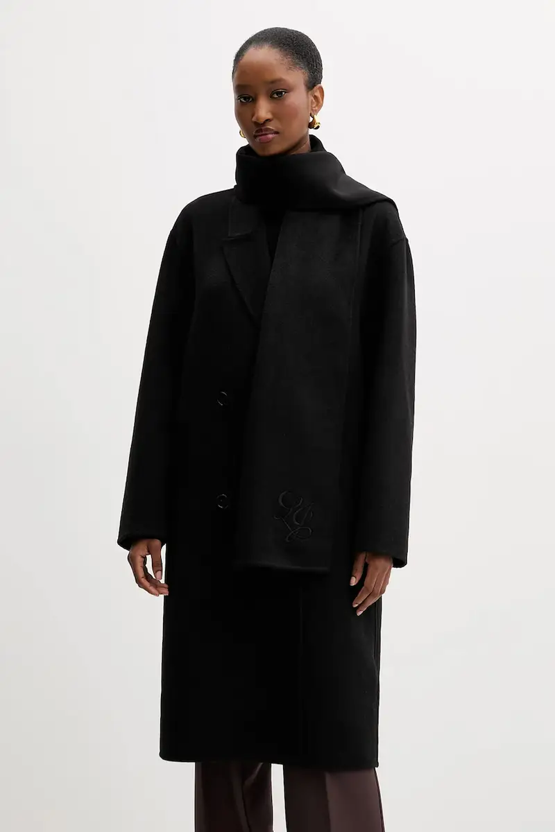 cappotto in lana colore nero MF5025 T4627