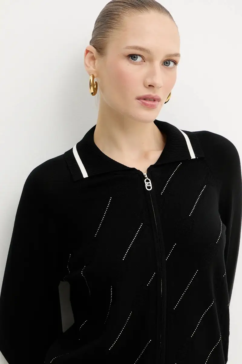 Liu Jo Cardigan Donna Nero 3643207 miniatura 4