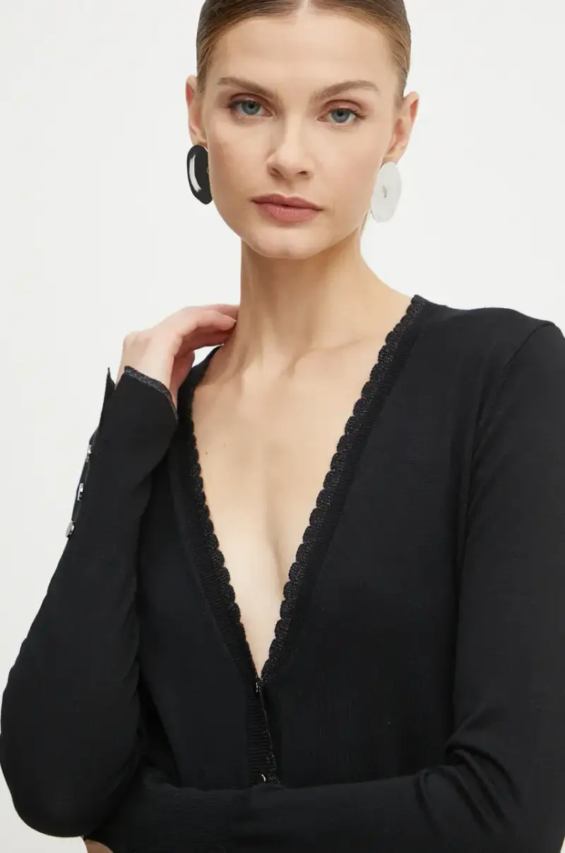 Liu Jo Cardigan Donna Nero 3395429 miniatura 4