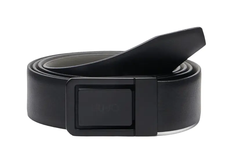 Cintura Man QF5307 P0373 Acciaio/Nero