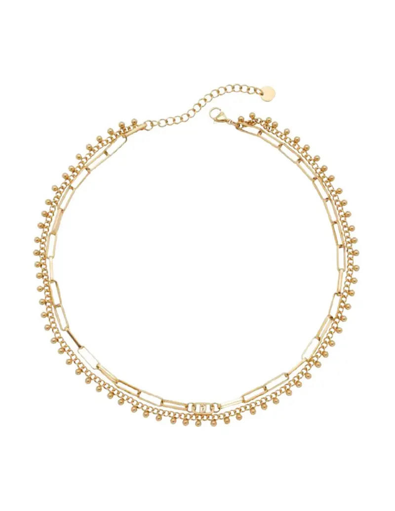 Collana doppio filo LIU-JO in acciaio dorato LJ3003