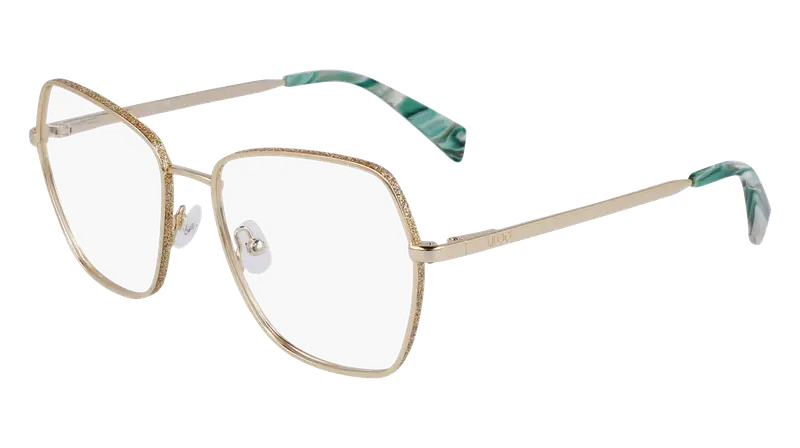 Liu Jo Donna LJ2172 716 Montature da vista Metallo Oro Geometrica Normale Normale