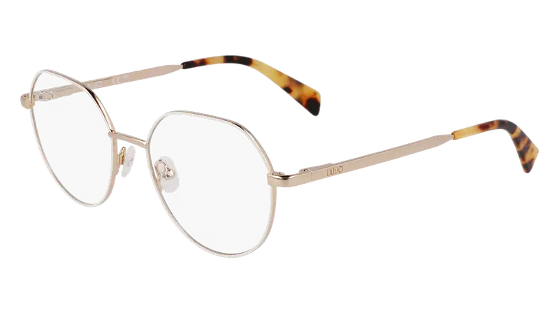 Liu Jo Donna LJ2175 722 Montature da vista Metallo Oro Geometrica Normale