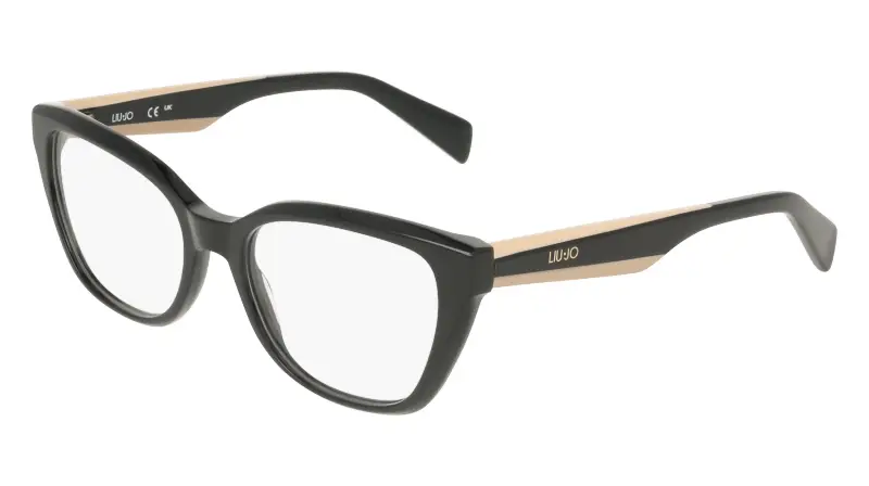 Donna LJ2838 001 Montature da vista Acetato Nero Cat Eye Normale