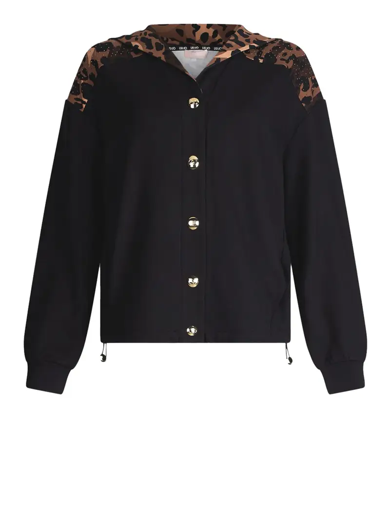 felpa cappuccio liu jo da donna - maculato