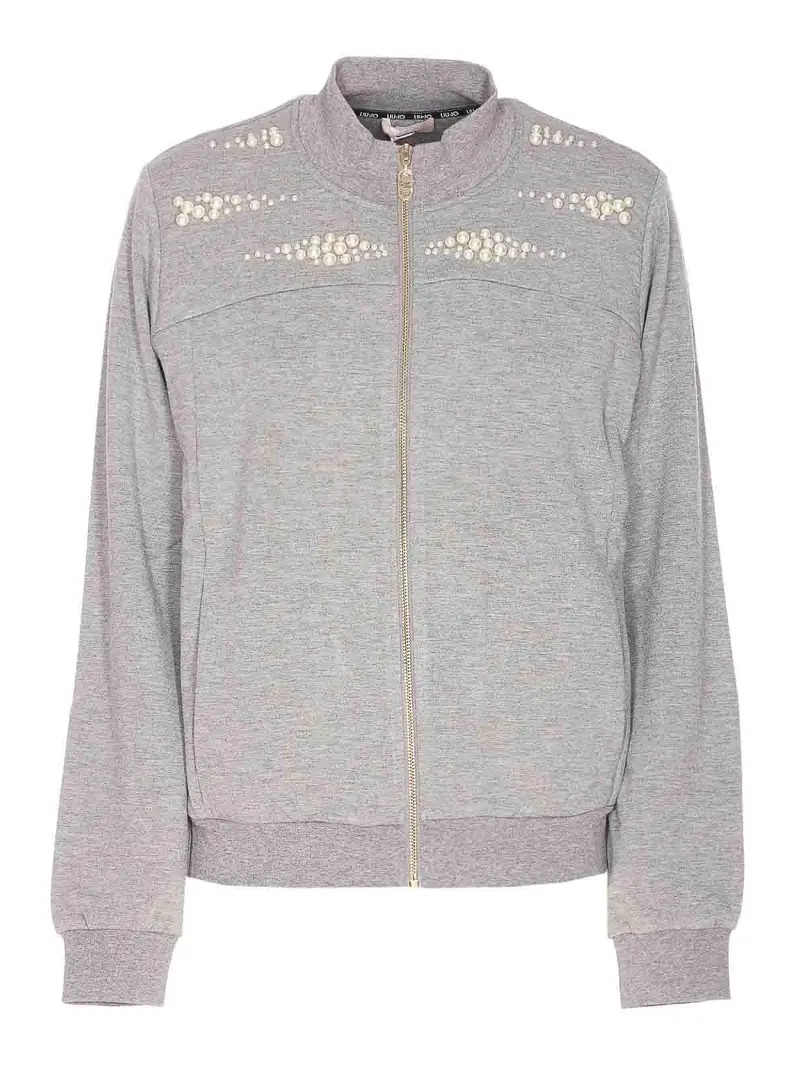 Felpa con cerniera Grigio