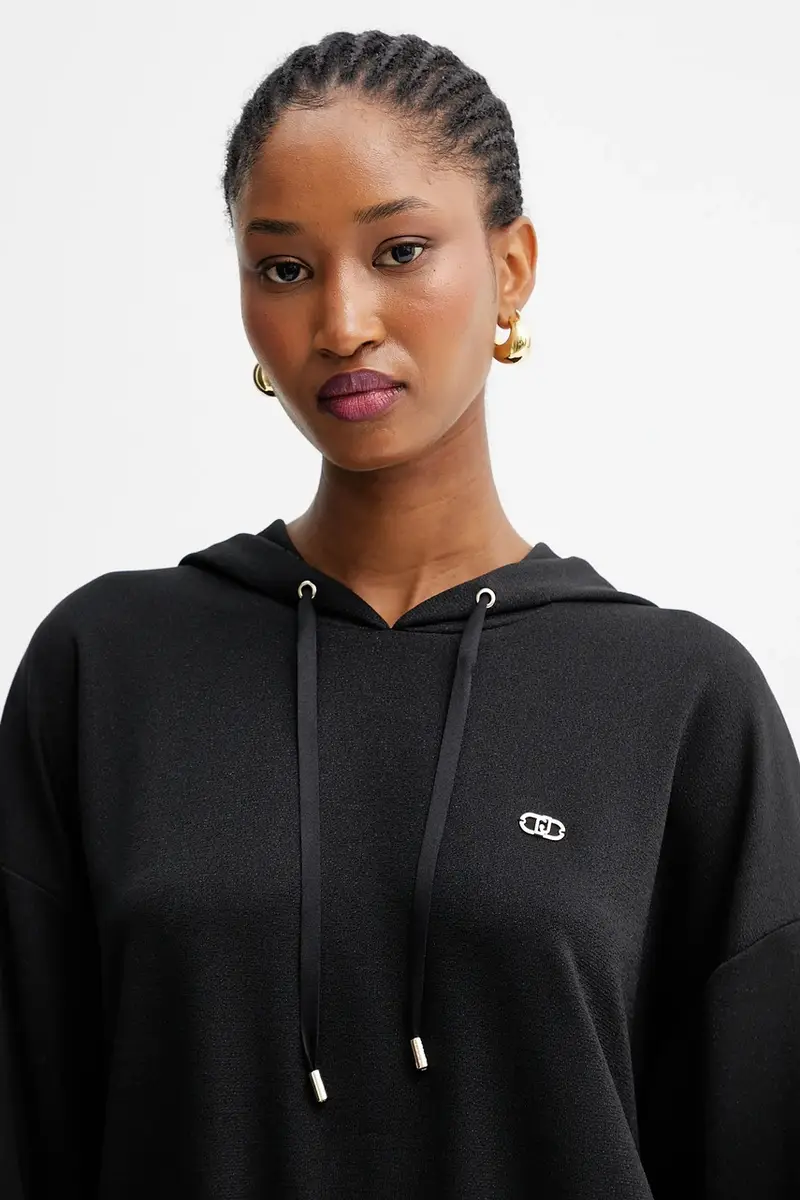 felpa donna colore nero con cappuccio TF5285.J4747 miniatura 4