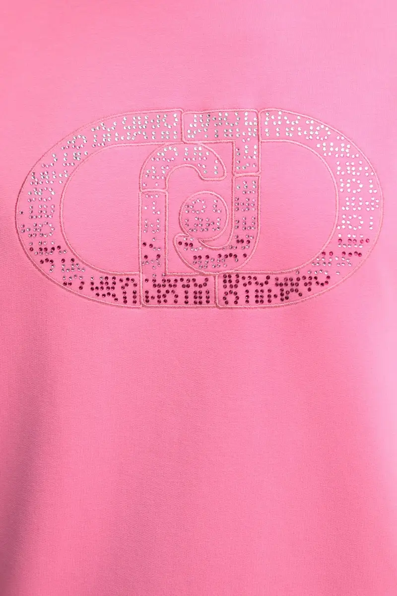 felpa donna colore rosa con applicazione TA5168 FS090 miniatura 5