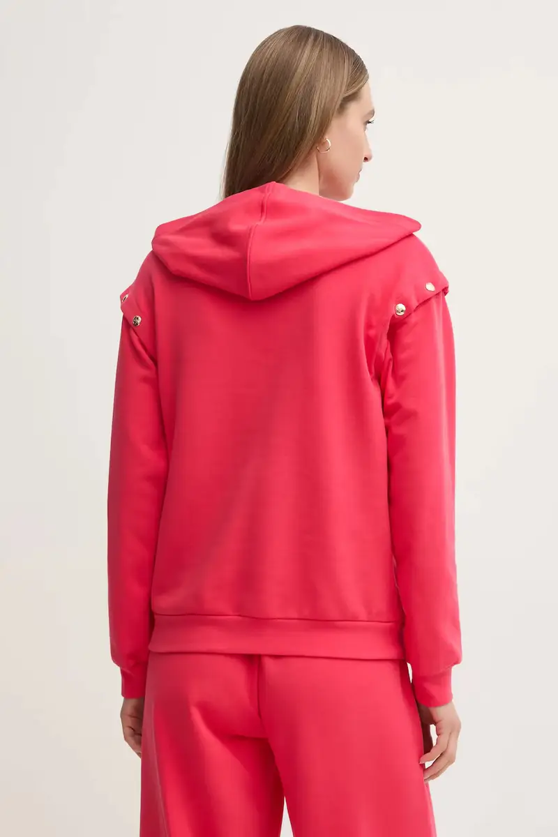 felpa donna colore rosa con cappuccio TA5049 FS000 miniatura 3