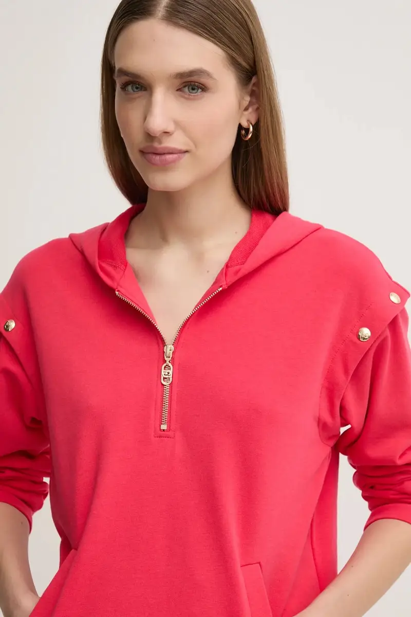 felpa donna colore rosa con cappuccio TA5049 FS000 miniatura 4