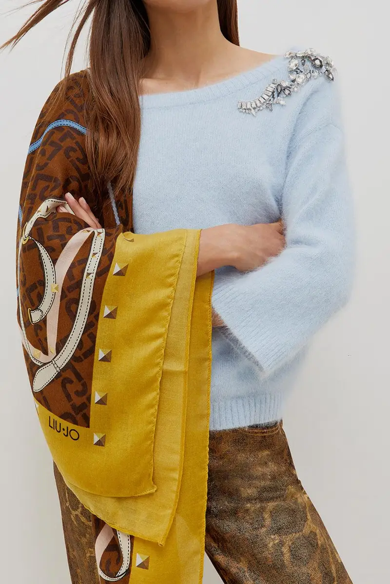 Foulard con stampa miniatura 3