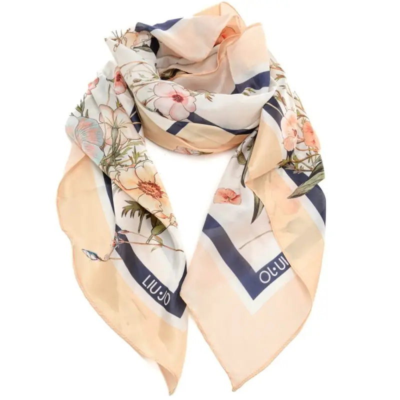 foulard da donna con stampa floreale blooming