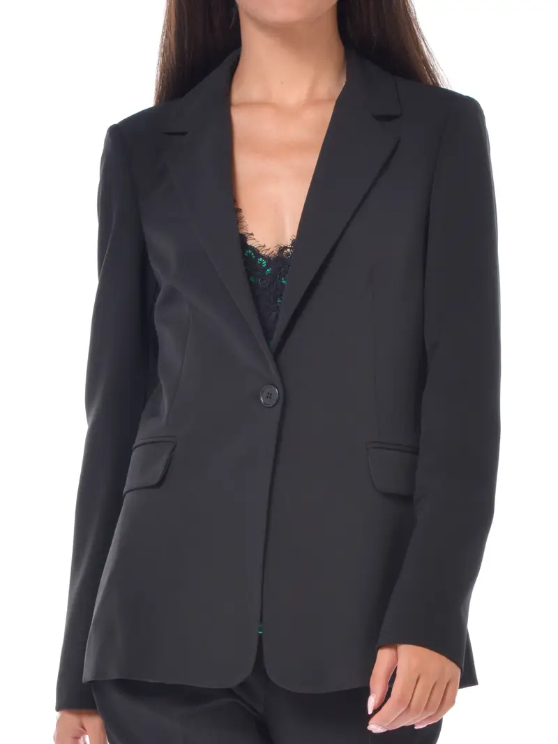 giacca da donna Liu Jo monopetto con tasche NERO