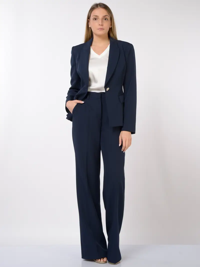 giacca da donna Liu Jo Slim Fit a monopetto Blu miniatura 2