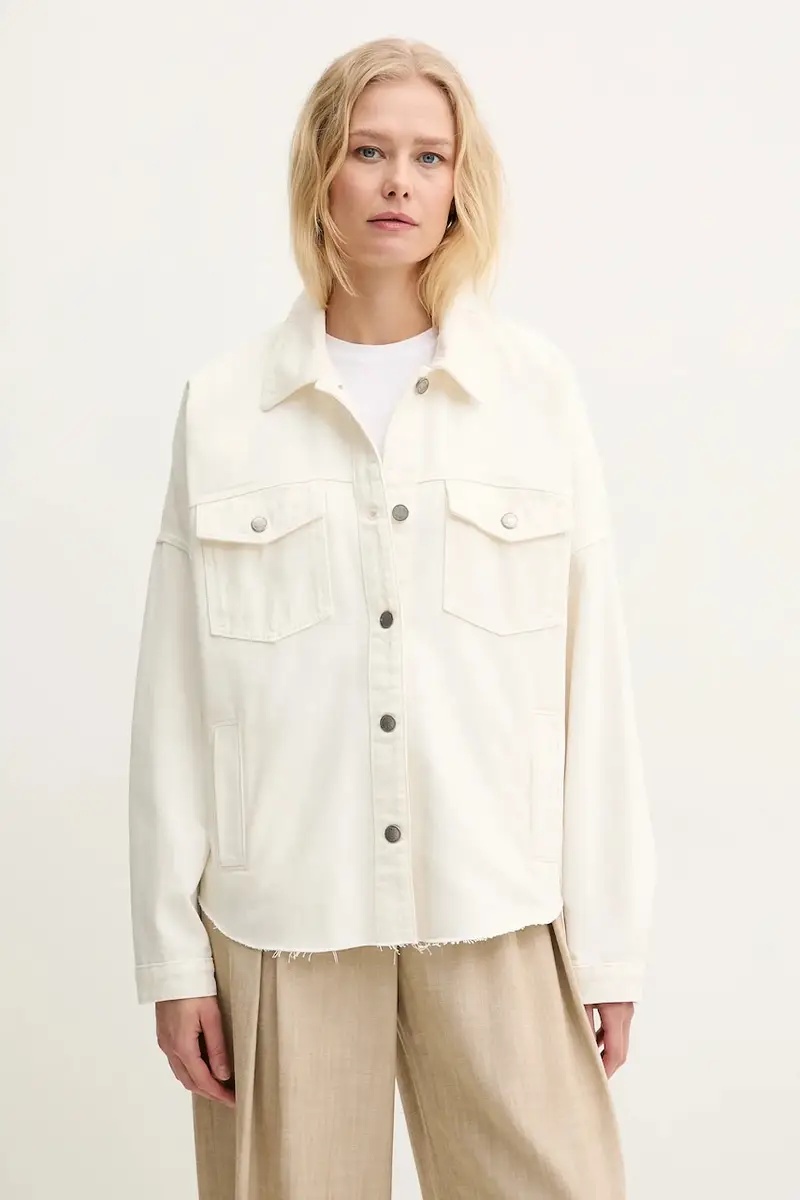 giacca di jeans colore beige UA5165 DS069