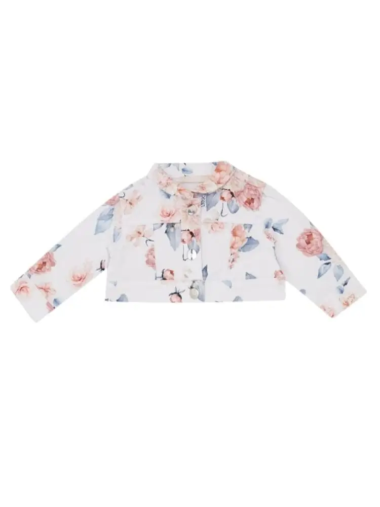 giacca infant multicolor con stampa floreale
