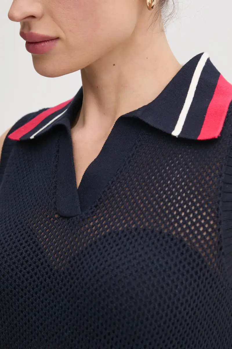 gilè in cotone donna colore blu navy TA5287 MS016 miniatura 4