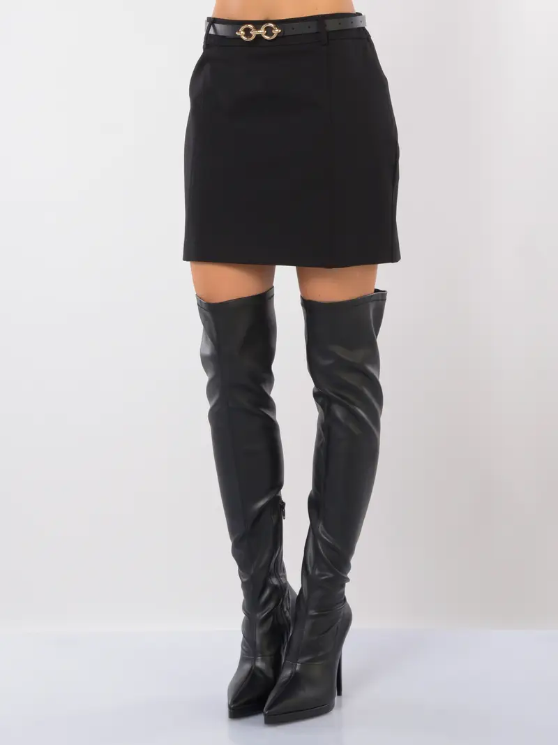 gonna corta da donna Liu Jo in punto milano con cintura NERO