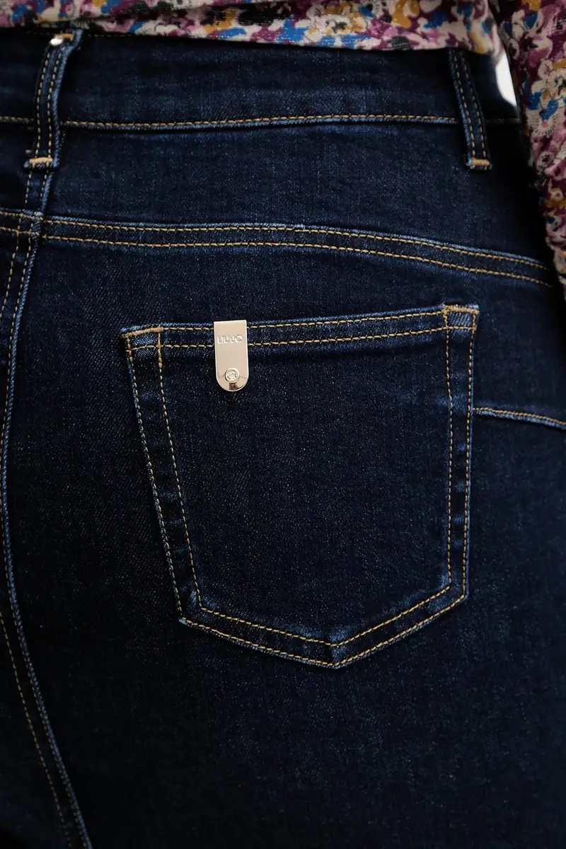 gonna di jeans colore blu navy UF5092.D0264 miniatura 4