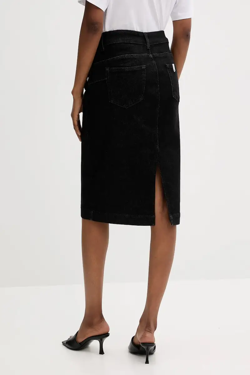 gonna di jeans colore nero UF5092.D0264 miniatura 3