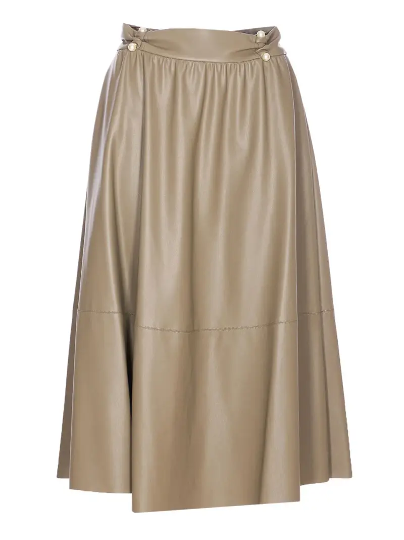 gonna longuette liu jo ecopelle da donna - beige