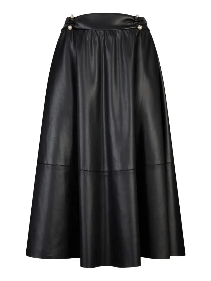 gonna longuette liu jo ecopelle da donna - nero