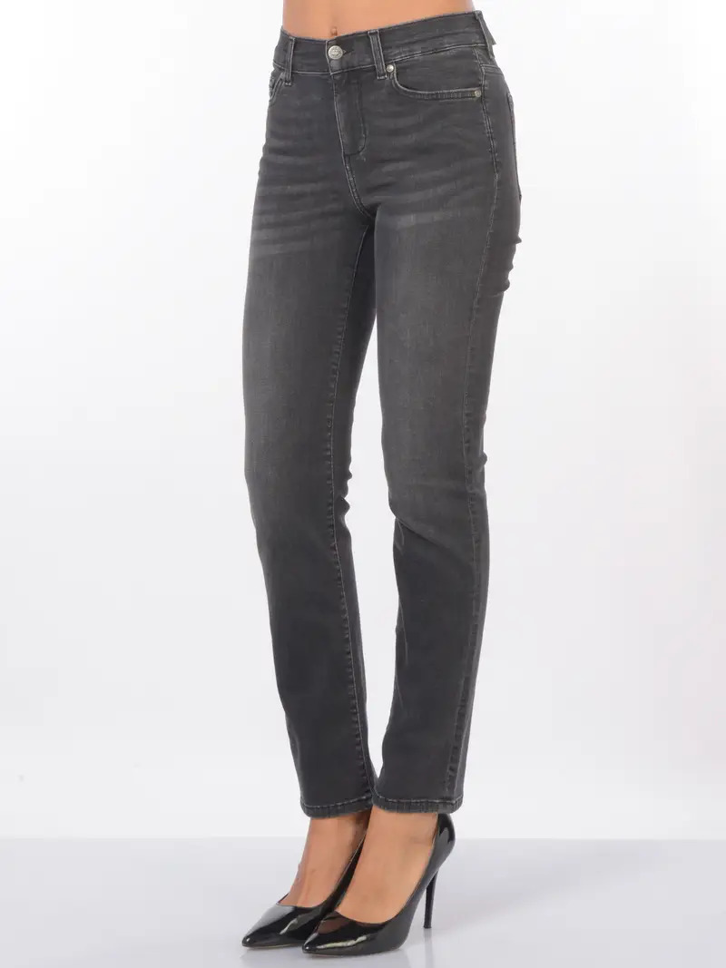 jeans da donna Liu Jo cinque stache stone washed NERO