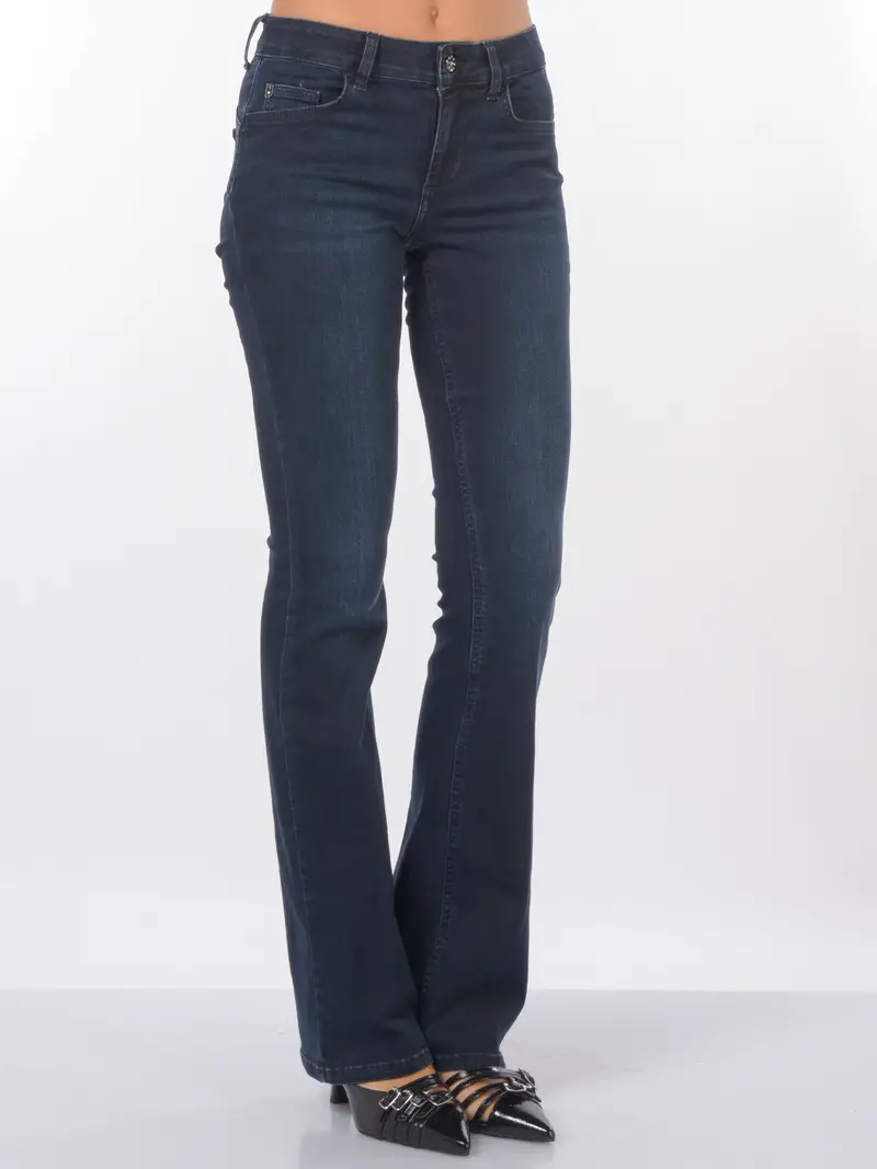 jeans da donna Liu Jo cinque tasche a zampa Blu