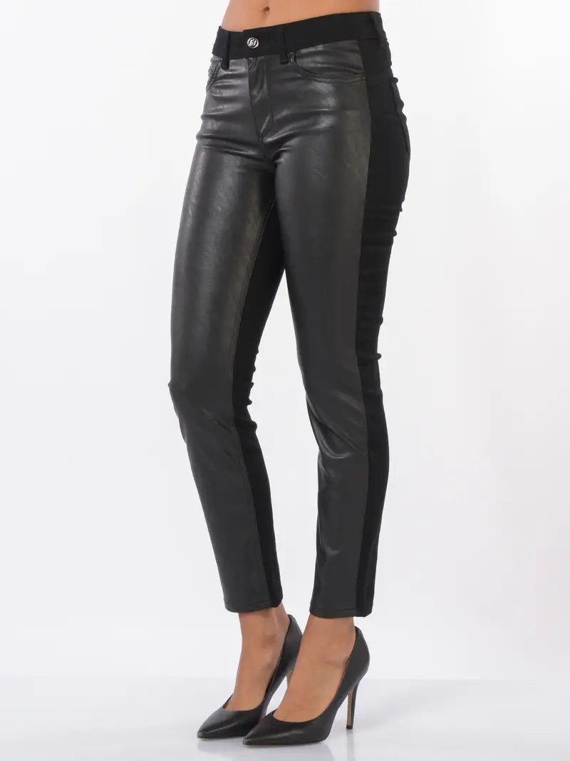 jeans da donna Liu Jo cinque tasche bitessuto NERO