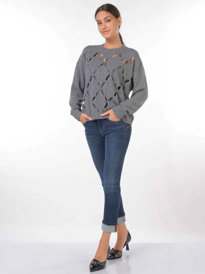 jeans da donna Liu Jo cinque tasche con spilla Blu miniatura 2