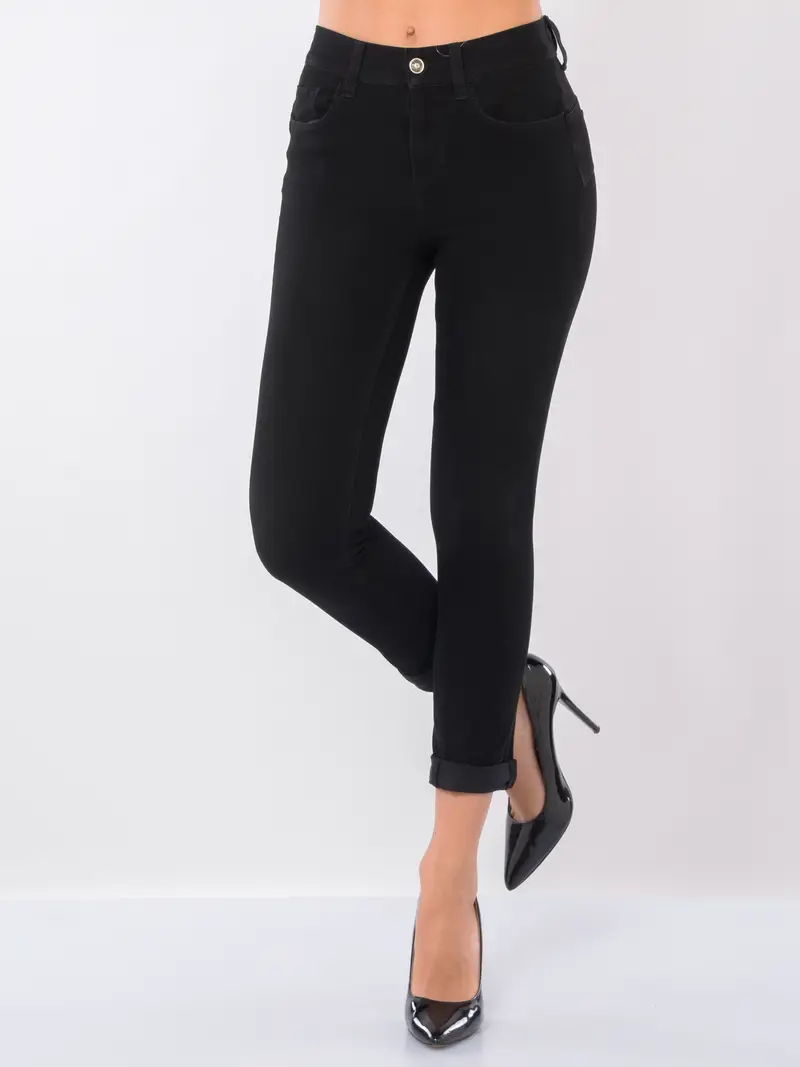 jeans da donna Liu Jo Monroe Black con balza NERO