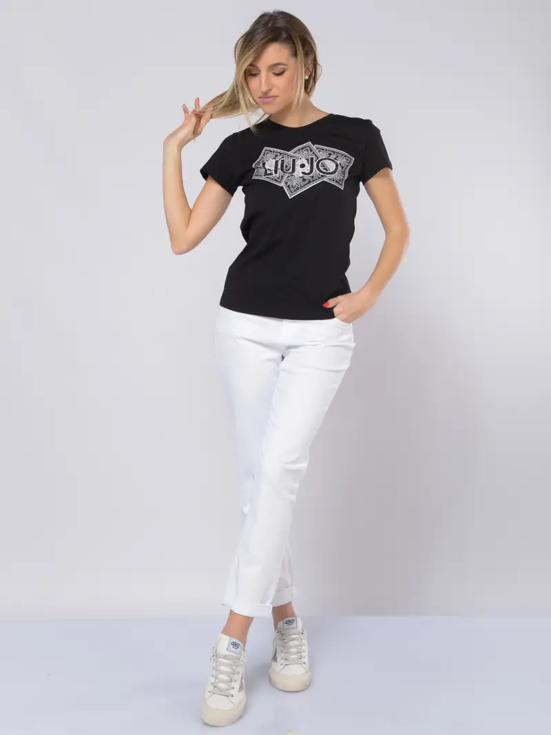 jeans da donna Liu Jo Skinny con elastico Bianco miniatura 2