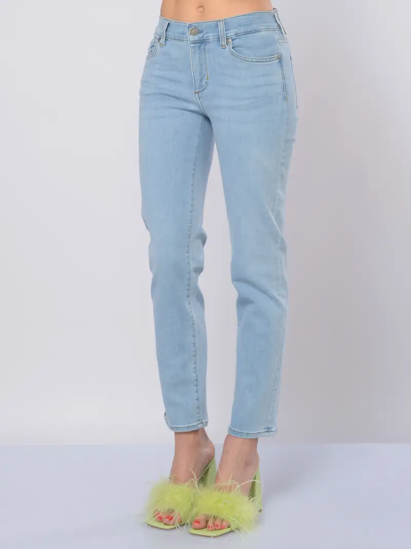 jeans da donna Liu Jo Slim Ankle con strass Blu