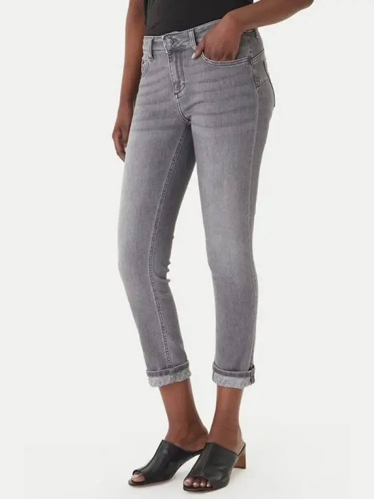 jeans donna grigio regular fit