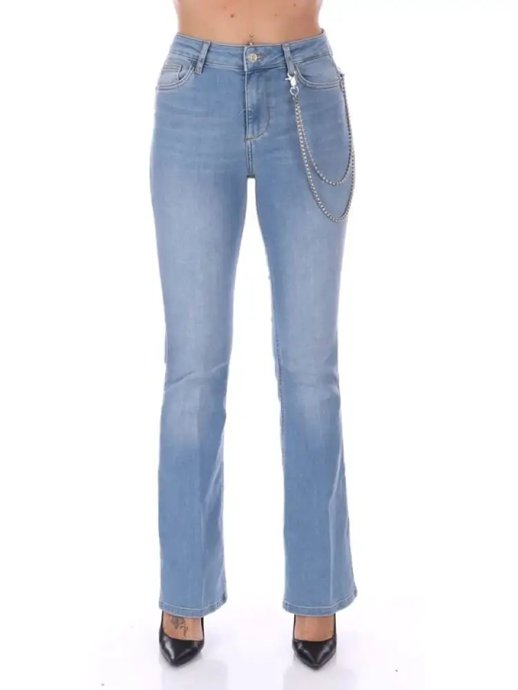 jeans donna in denim blu