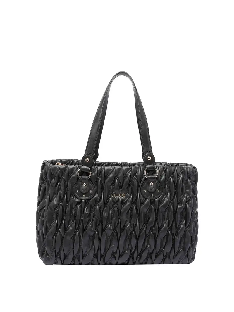 Logo Medium Tote Bag Nero