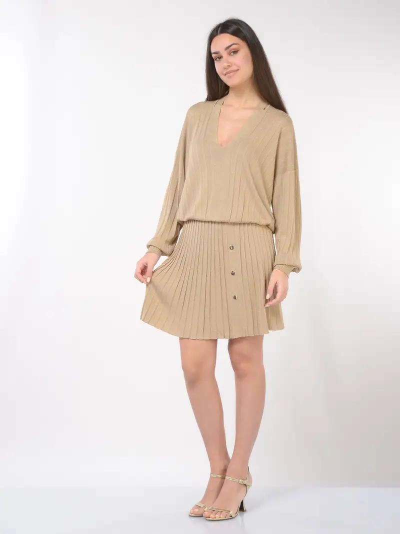 maglia da donna Liu Jo con cut out e fili lurex BEIGE miniatura 2