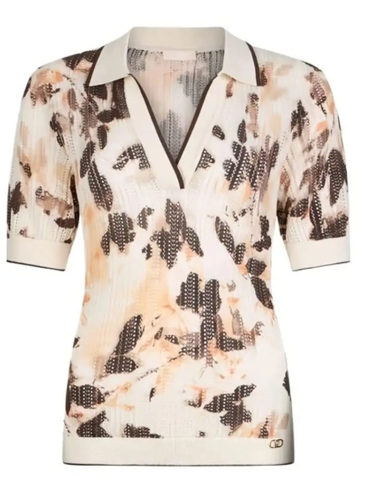 maglia donna multicolor con pattern floreale