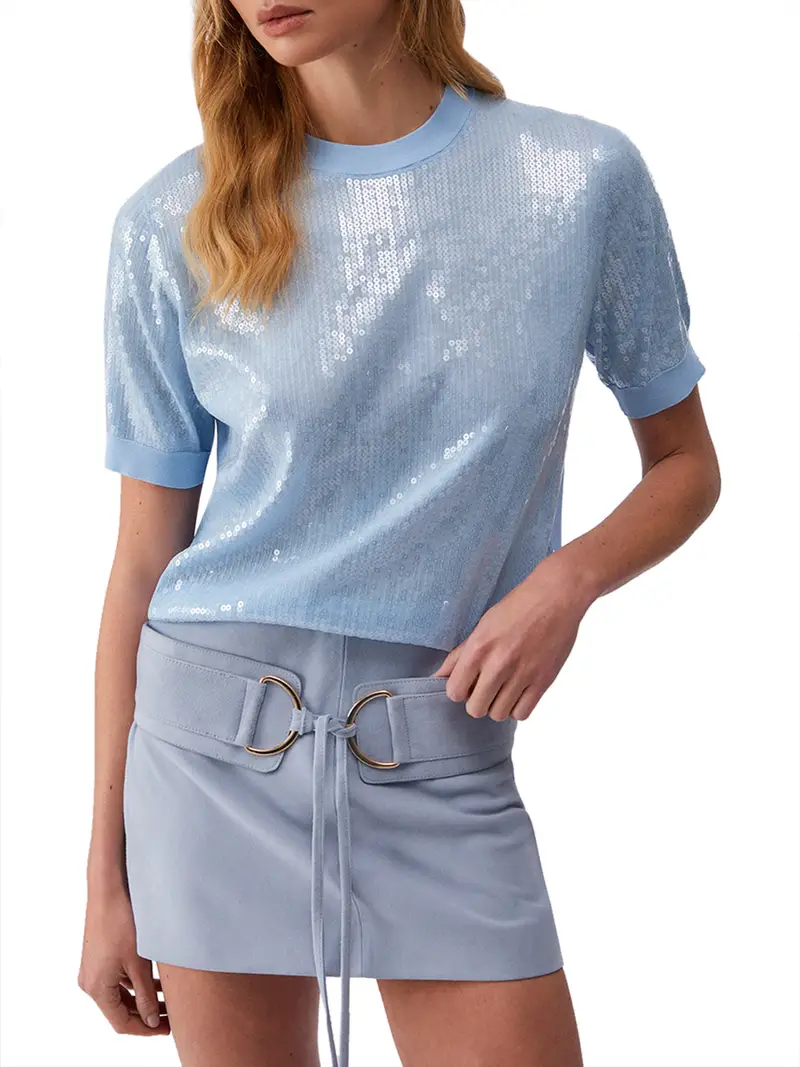 maglia liu jo da donna - celeste