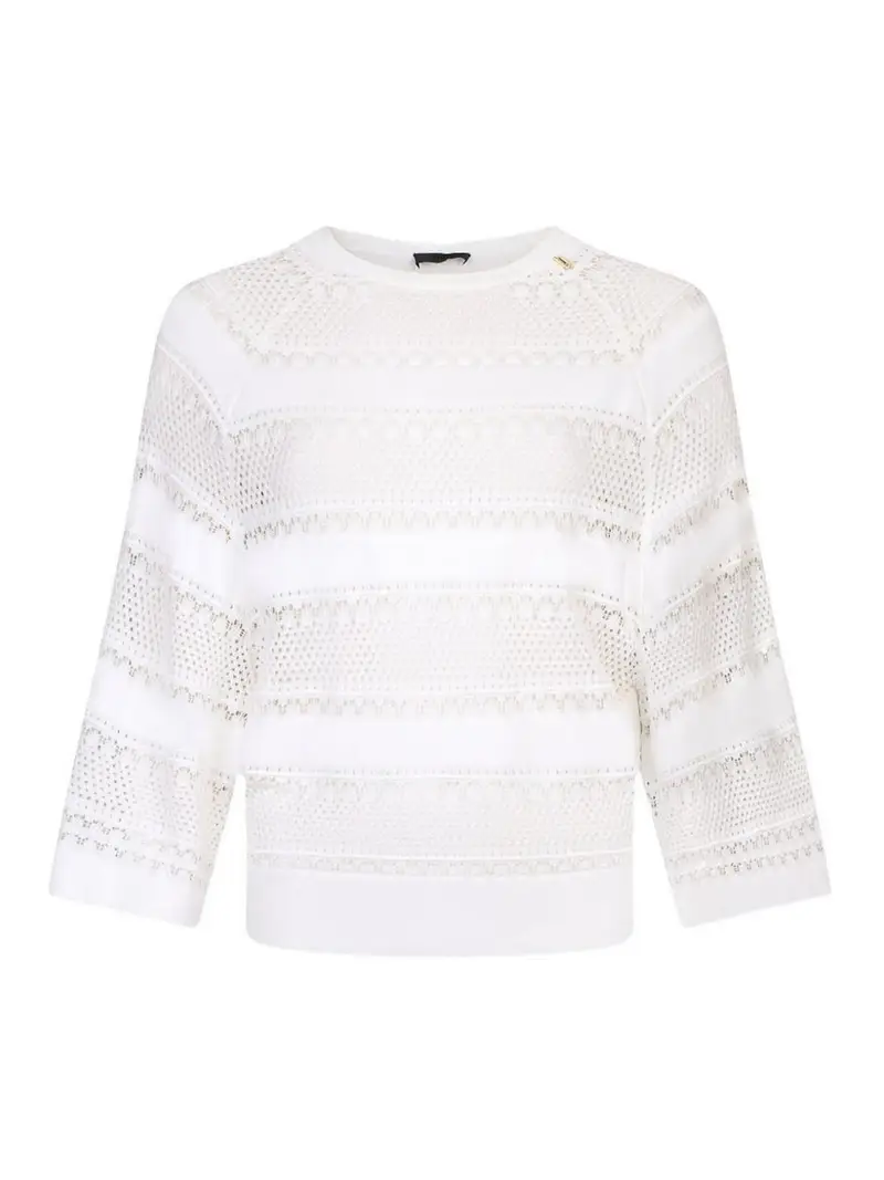 Maglione bianco all uncinetto