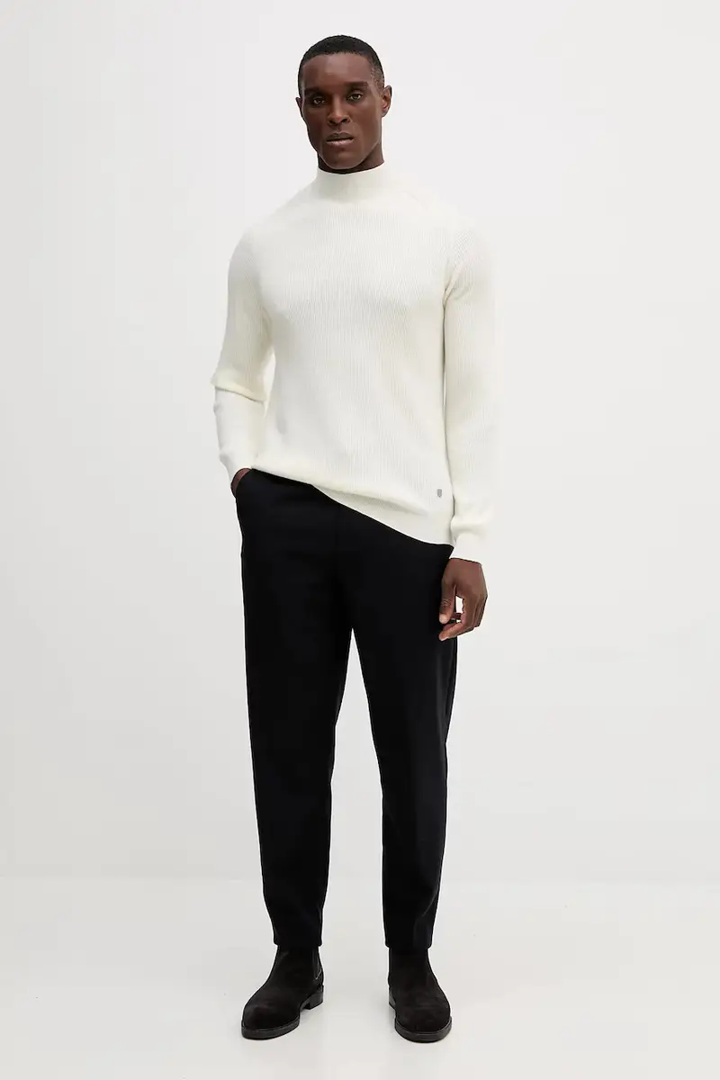 maglione con aggiunta di cachemire uomo colore beige QF5169.MA23P miniatura 2