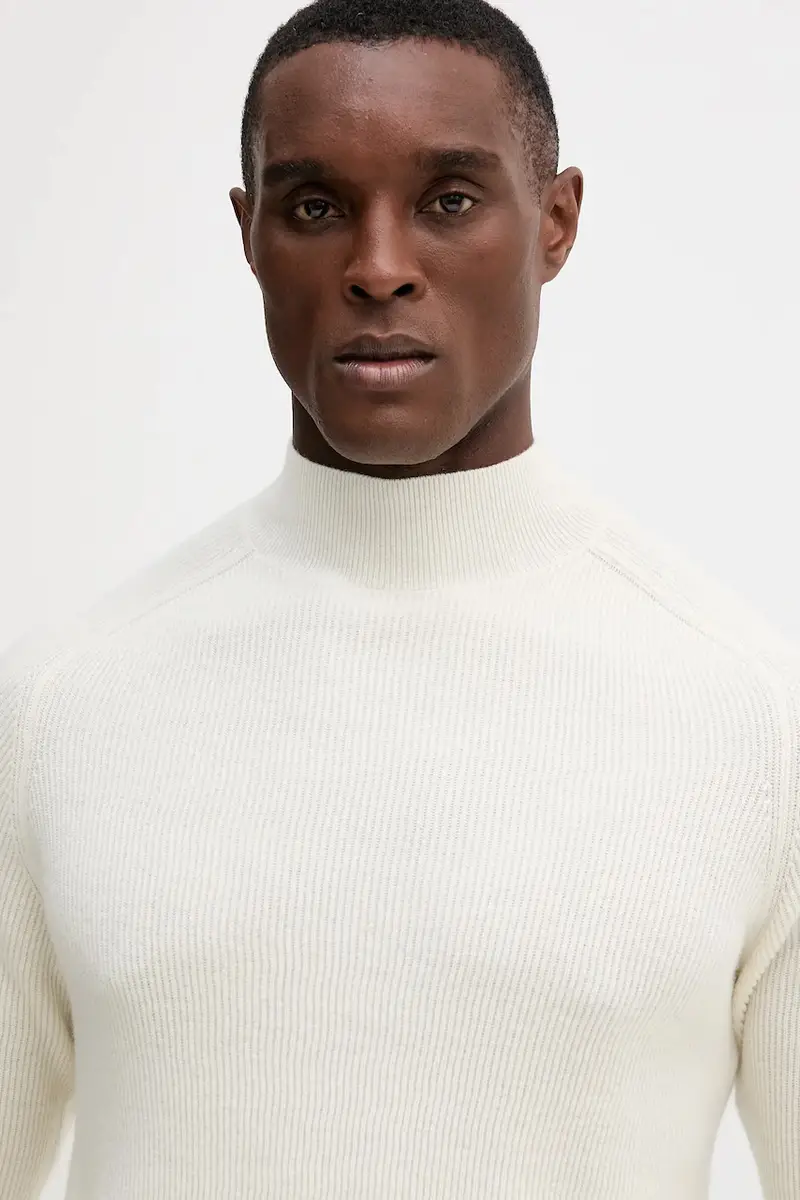 maglione con aggiunta di cachemire uomo colore beige QF5169.MA23P miniatura 4