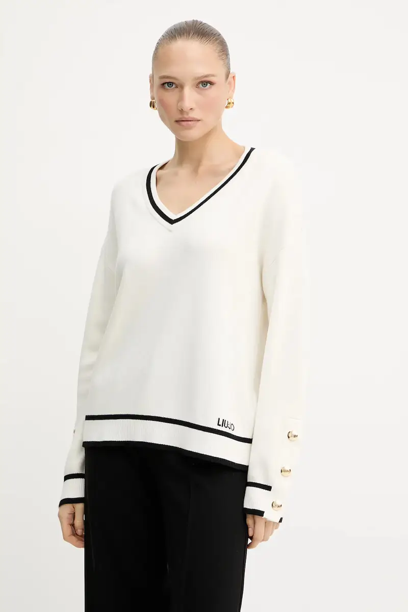 maglione con aggiunta di seta donna colore beige TF5229.MS59L