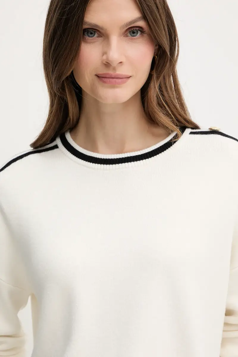 maglione con aggiunta di seta donna colore beige TF5230.MS59L miniatura 4