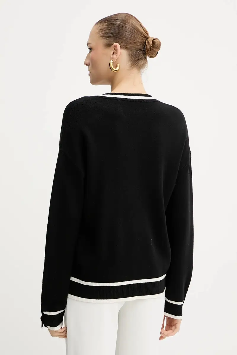 maglione con aggiunta di seta donna colore nero TF5229.MS59L miniatura 3