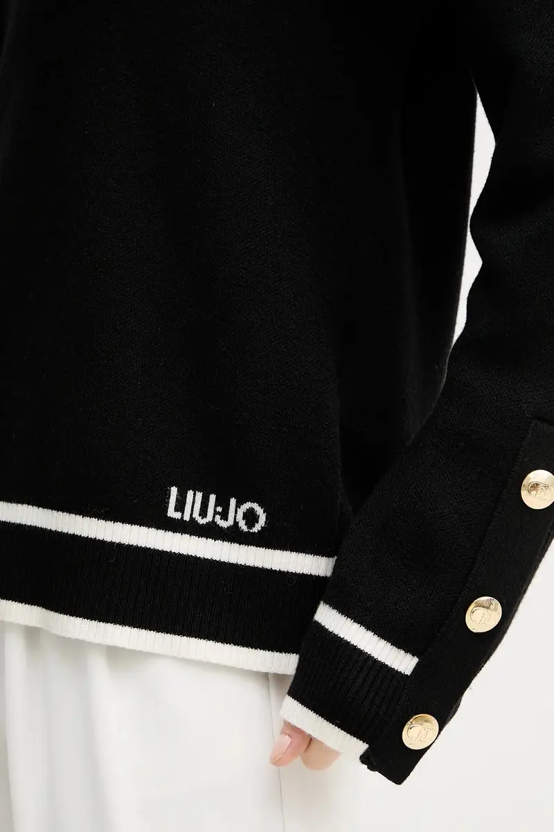 maglione con aggiunta di seta donna colore nero TF5229.MS59L miniatura 5