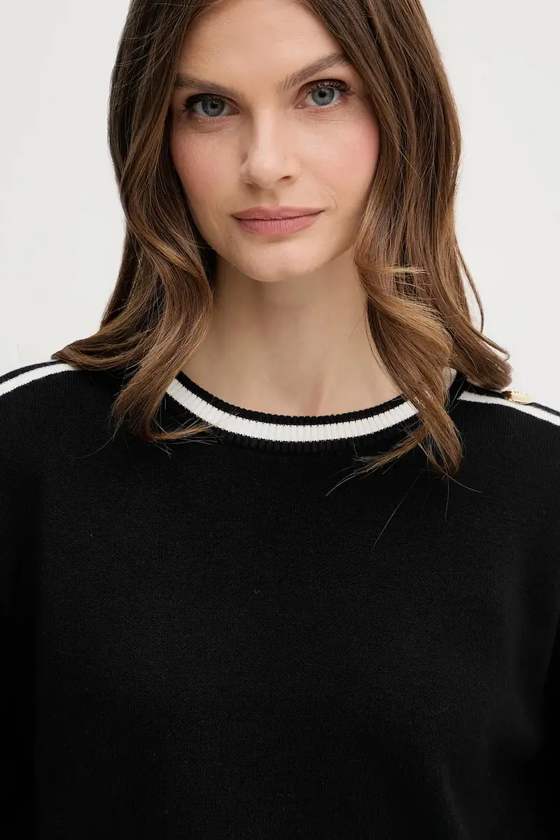 maglione con aggiunta di seta donna colore nero TF5230.MS59L miniatura 4